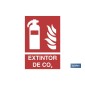 Extintor CO2. El diseño de la señal puede variar, pero en ningún caso se variará el significado de la misma.