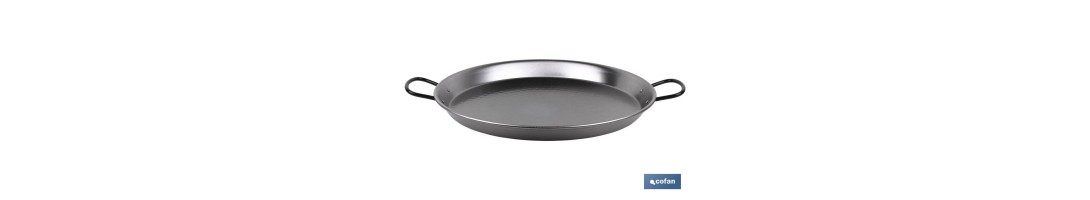 Paellera de Acero Pulido | Diferentes medidas | Paellera Tradiconal | Paellera con 2 Asas | Varios Diámetros