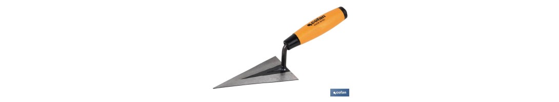 Paletín con punta aguda | Medidas: 130 mm de longitud | Para la construcción | Mango de goma