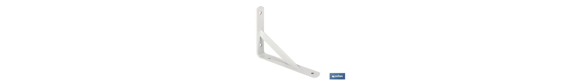 Palomilla reforzada blanca | Escuadra metálica de alta carga | Soporta hasta 300 kg | Ideal para estanterías y superficies pesa