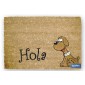 Felpudo de coco floqueado con diseño de Hola perro