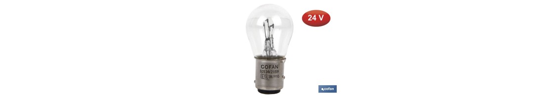 Lámpara de 2 polos P21/5W (BA15d) 24 V