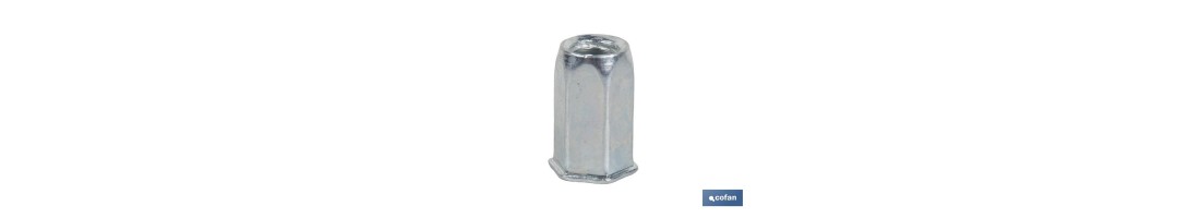 Tuercas Remachables Acero Cabeza Reducida Hexagonal