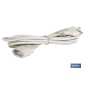 Prolongador de cable bipolar | Apto para enchufe de tipo espiga | Cable de 3 y 5 metros color blanco