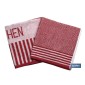 Pack de 2 paños de cocina | Medida 50 x 50 cm | Color rojo y blanco | Modelo Cabernet