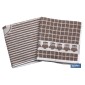 Pack de 2 paños de cocina | Medida 50 x 50 cm | Color tostado con estampado | Modelo Garnacha