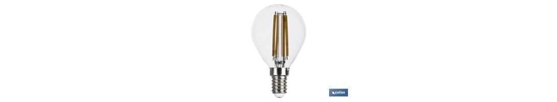 Bombilla Led Esférica Filamento E14