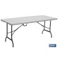 Mesa Plegable Rectangular con bloqueo de seguridad | Color: Blanco | Dos medidas a elegir