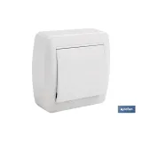 Conmutador - Interruptor de superficie | Modelo Atlantis | Color blanco | 10 A - 250 V