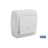 Pulsador de Campana de superficie | Modelo Atlantis | Color blanco | 10 A - 250 V