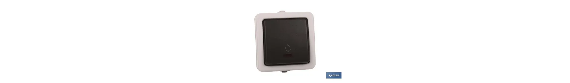 Pulsador Estanco IP54 | Para exteriores | 10 A - 250 V | Color gris