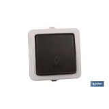 Pulsador Estanco IP54 | Para exteriores | 10 A - 250 V | Color gris