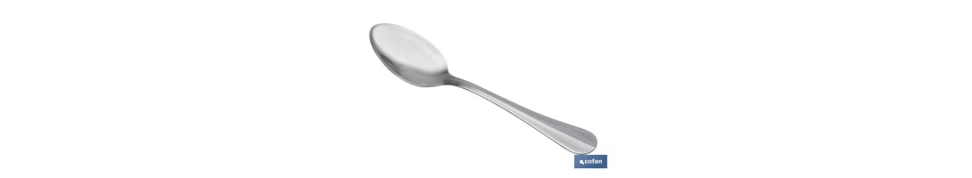 Cuchara de té | Modelo Bolonia | Fabricado en Acero Inox 18/0 | Envase blíster 3 Uds. o pack