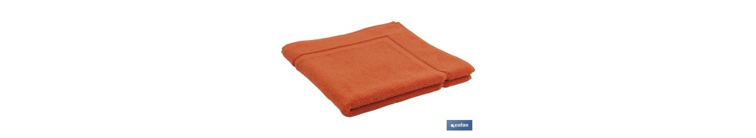 Alfombra Baño | Color Orange | Modelo Amanecer | 100% Algodón | Gramaje 1000g/m² | Medidas 60 x 60 cm