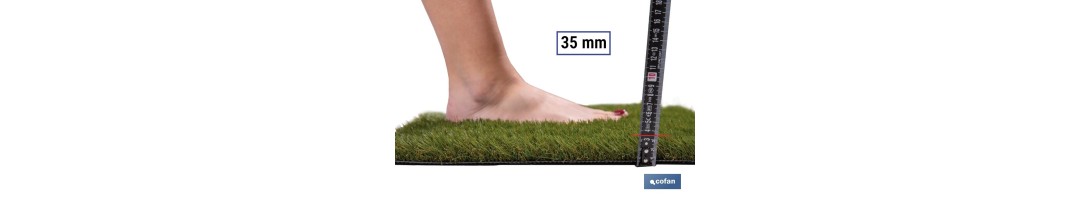Césped Artificial de 35 mm para terraza y jardín | Modelo acolchado, confortable y resistente | Ideal para exteriores y piscina