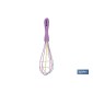 Batidor Varilla manual de polipropileno | Modelo Vergini | Color del Mango Morado y Varilla: Multicolor | Longitud 25 cm