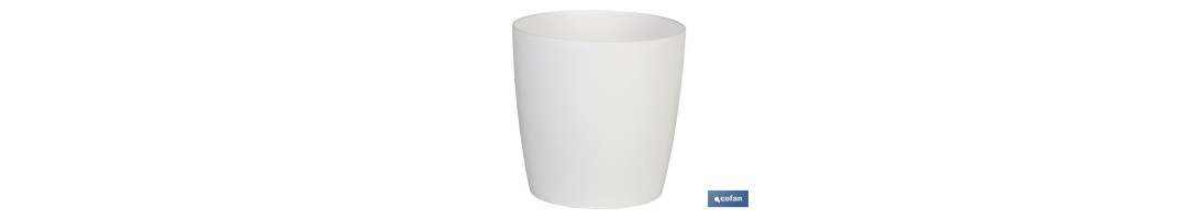 Maceta de Polipropileno redonda | Especial para plantas y flores | Perfecta para colocar en exterior o en interior