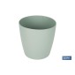 Maceta de polipropileno redonda en color verde agua | Especial para plantas y flores | Perfecta para colocar en exterior o en i