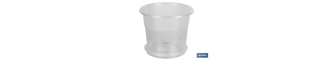 Maceta transparente modelo Orquídea  | Especial para plantas y flores | Perfecta para colocar en exterior y en interior