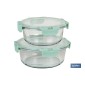 Set de 2 Fiambreras Redondas de Borosilicato | Modelo Aghata | Capacidad 620-950 ml