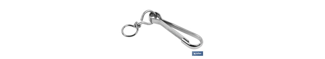 Mosquetón Giratorio Niquelado