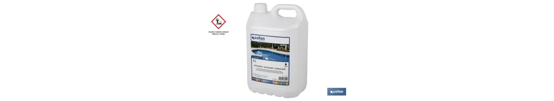 Floculante líquido para aclarar el agua de piscinas | Capacidad de 5 litros