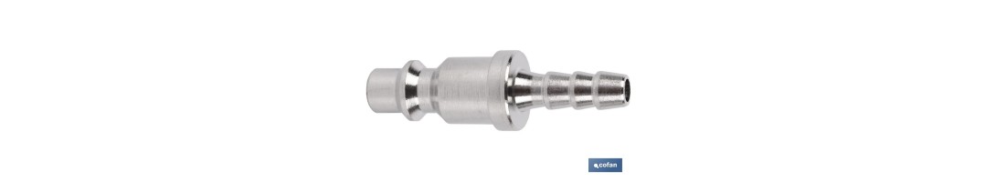 Conector de aire con espiga tubo Ø13mm | Acoplador con espiga de tubo Ø13mm para instalaciones neumáticas