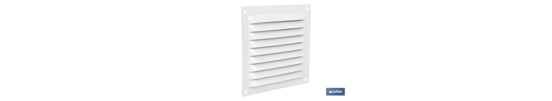 Rejilla de Ventilación con Mosquitera | Fabricada en Aluminio Blanco | Varias Medidas