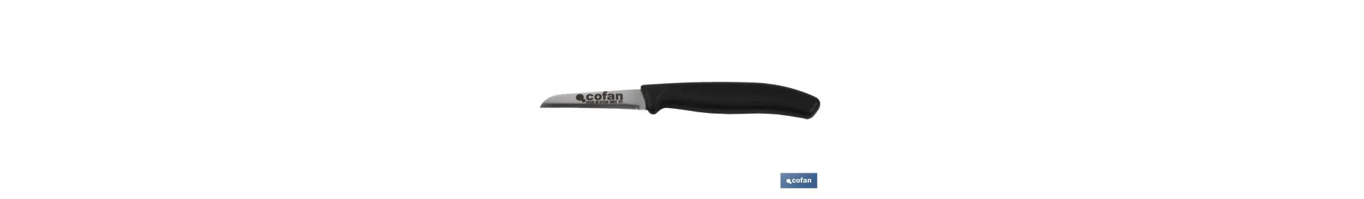 Cuchillo de Recolección | Pack de 12 Unidades | Modelo pico pato | Medida de la hoja 65 mm | Mango de Color negro