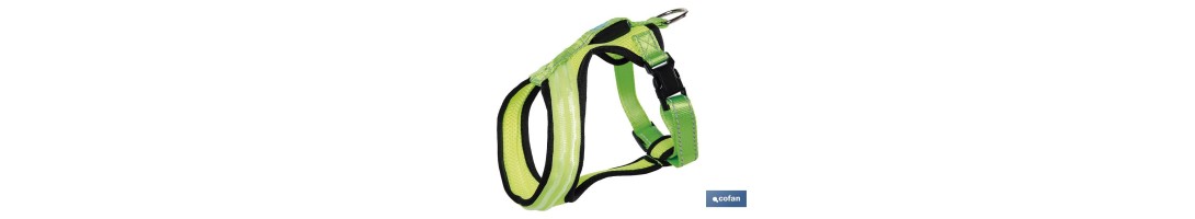 Arnés Reflectante con Luz para Perros | Tres modos de Proyección | Diferentes Medidas