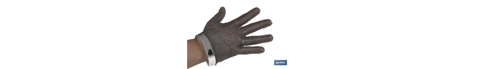 Guantes Anticorte | Malla Fabricada en Acero Inox | Guante de Metal para Trabajo de Seguridad | Talla M, L y XL