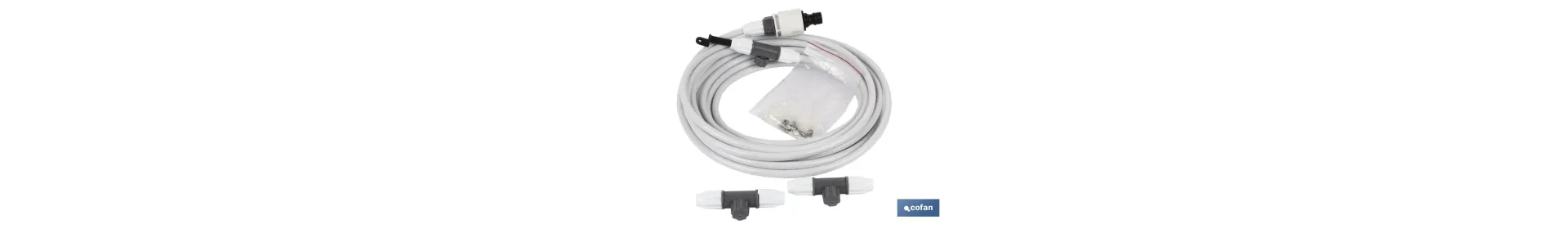 Kit de Nebulización de agua | 6 Metros | Contiene 3 Aspersores | Adecuado para terrazas y jardines