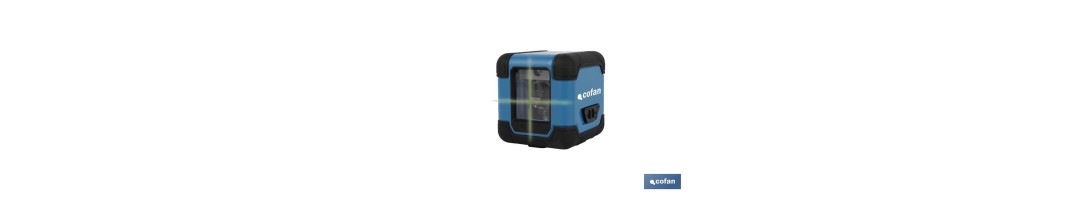 Nivel láser | Líneas cruzadas | Modo manual y autonivelante | Rango de trabajo: 30 m | Incluye bolsa