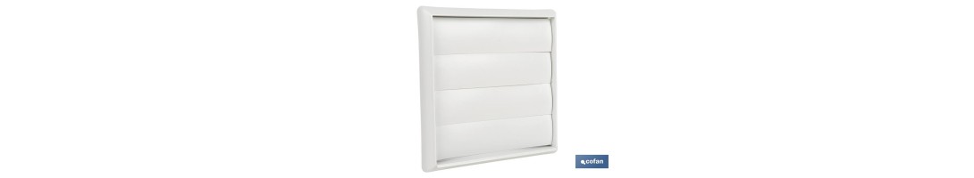 Rejilla de Ventilación con 4 Lamas Móviles | ABS Blanco | Varias medidas