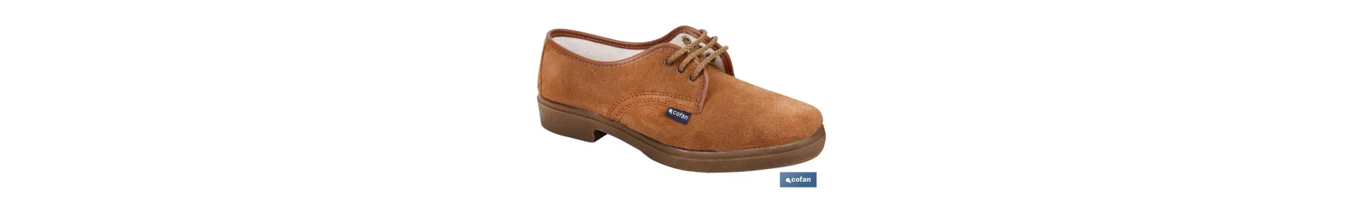 Zapato de Trabajo | Piel de Serraje | Modelo Estero | Suelo de Caucho