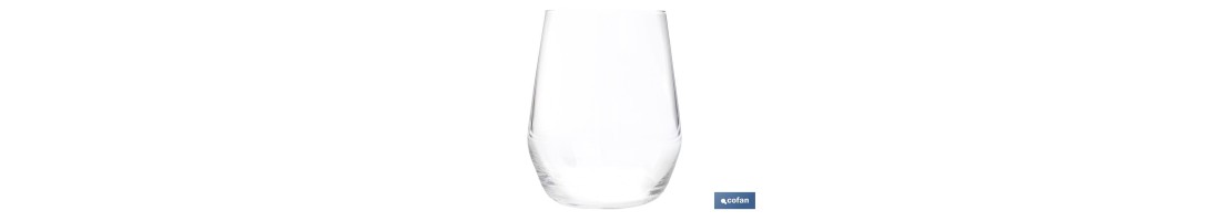 Pack de 6 vasos de agua con capacidad de 38 cl | 100 % libres de plomo