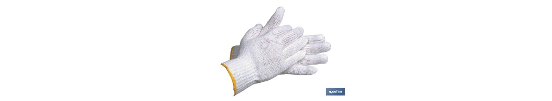Guantes de punto de algodón con puño elástico | Cómodos y resistentes | Correcta adherencia | Ideales para actividades agrícola