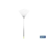 Escoba plegable de metal | Con 15 púas | Metálica | Recoge hojas | Ideal para jardín y agricultura