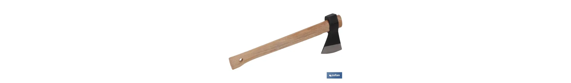 Hacha vizcaína con mango de madera | Hacha versátil para diversos trabajos | Peso total de 4000 g