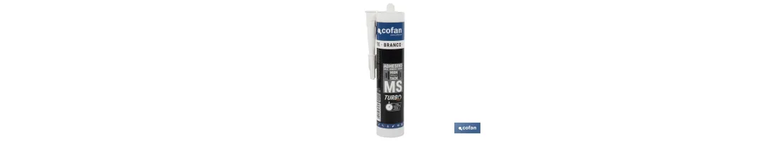 Adhesivo MS turbo extrafuerte en color blanco | Unión resistente y duradera | Envase: 290 ml