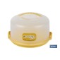 Tartera redonda en color amarillo | Incluye asa y tapa | Medidas: 34,5 x 18,5 cm