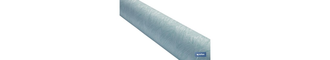 Mantel resinado antimanchas | Diseño moderno | Color: turquesa | Materiales: algodón y poliéster | Disponible en diferentes med