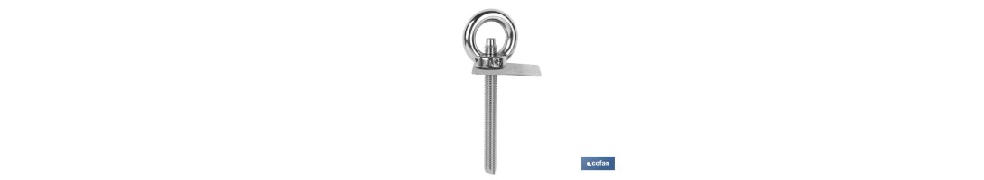 Punto de anclaje de acero inoxidable 304 | Resistencia: 23 kN | Conforme a EN 795:2012 | Ideal para trabajos verticales