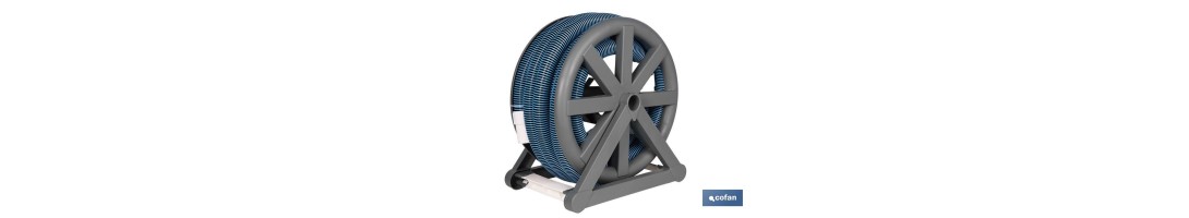 Enrollador de manguera para piscinas | Manguera de 13 metros