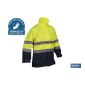 Chaqueta de lluvia de alta visibilidad con cierre de cremallera | Color: amarillo y azul | Disponible desde la talla S hasta la
