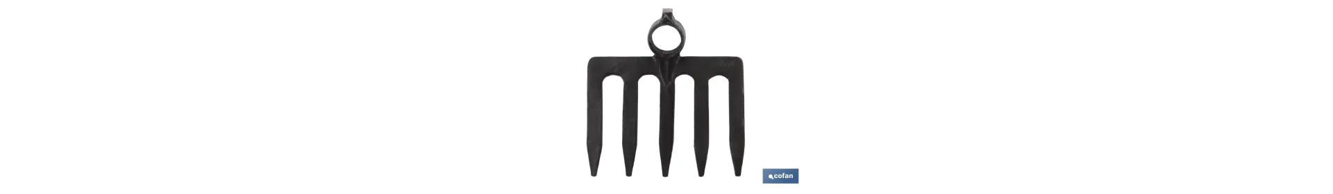 Rastrillo con dientes para piedras | Fabricado en acero forjado en una sola pieza | Medidas del rastrillo de 200 x 165 mm