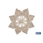 Bajoplatos en forma de estrella | Packs de 6 unidades de salvamanteles individuales | Material: fibra natural | Diámetro: 30 cm