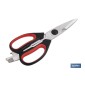 Tijeras de cocina multiusos con mango antideslizante | Hojas de acero inoxidable | Longitud: 21,5 cm | Perfectas para cortar, p