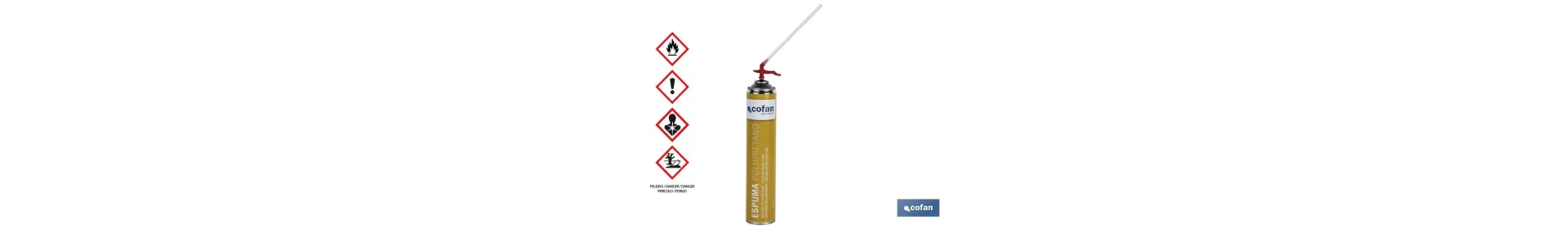 Espuma de Poliuretano | Aerosol 750 ml | Aplicación Manual por cánula expansible 45 L