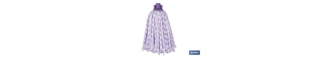 Fregona de microfibra trenzada | Rosca universal | 30 % más de absorción, volumen y ligereza | Secado rápido para una limpieza 